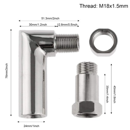 Venta al por mayor de 6pcs Sensor de oxígeno 90 grados adaptador de conector