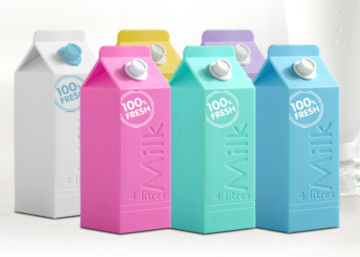 10400mAh Colorful Milk Carton Portable Mobile Power Bank