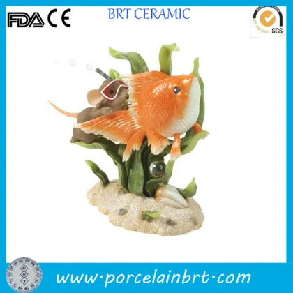 Hot products sea world Resin Fish Figurine