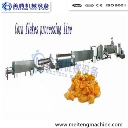 sugar coated corn flakes machine line/corn flakes making extruder 100-150kg/h