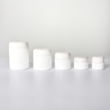 화장품을위한 오팔 흰색 유리 바디 크림 항아리 시리즈