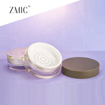 Round Gold Metal Loose Powder Jar with Sifter - 10g Manufacturer