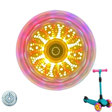 Custom logo pattern 120mm light up scooter flashing wheel and stroller light up wheels