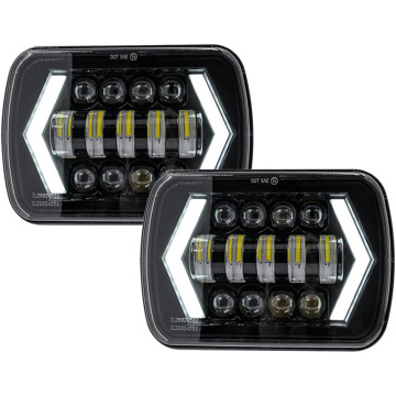 5x7 7x6 ιντσών LED προβολείς προβολέων με δέσμη Hi-Lo και σήμα στροφή για φορτηγά Jeep και πολλά άλλα