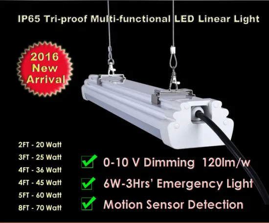 Alite 0.6m 0.9m 1.2m 1.5m 2.4m led tri proof light with CE ROHS UL DLC List