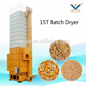 Low temperature grain dryer for corn with biomass furnace
