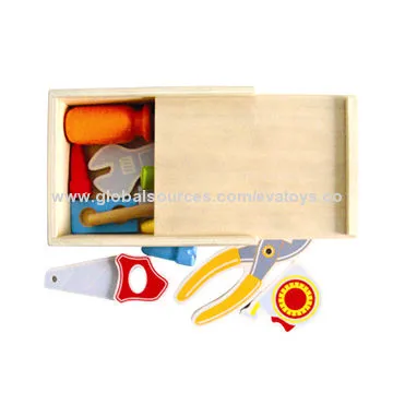 2014 new colorful wooden kid's toy with tools DIY box