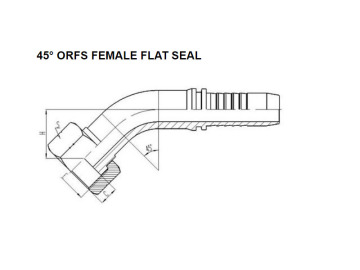 45° ORFS Female Flat Seal 24241