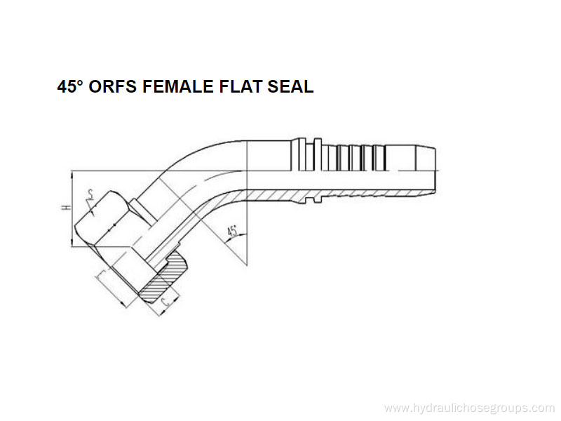 45° ORFS Female Flat Seal 24241