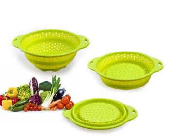 Colorful Folding 100% Eco-friendly Fruit / Vegetable Silicone Fruit Basket