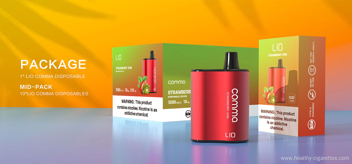 Comma 5500 Puff Bar Cigarette Healthier Disposable Vape