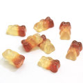 Doux Miniature Gummy Bear Candy Figurine Flatback Résine Cabochons Pour Boucles D&#39;oreilles Charmes