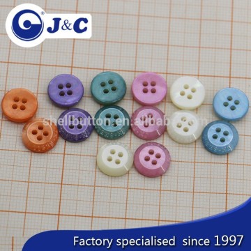 2015 cheap Dying, spraying, electroplate, laser logo ,printing,Resin doming white mother of pearl shell button