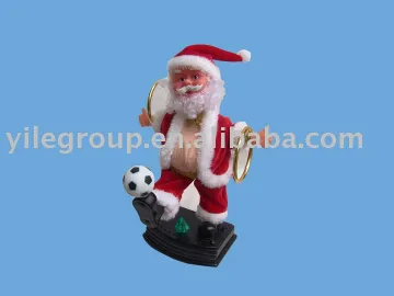 12&quot; santa play football and hoops/santa claus/santa toys