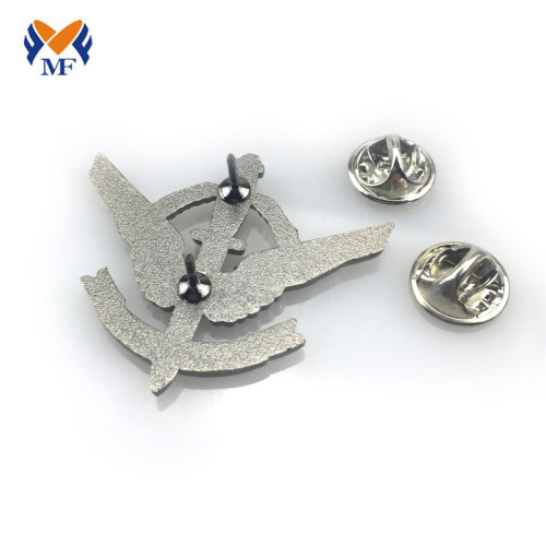 Silver Custom Metal Pilot Wing Pin Badge