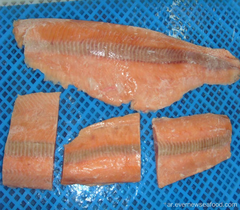 سمك السلمون المجمد الطازج