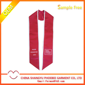 Hot Sell Trimming Imprinted Graduation Stole/Sashes