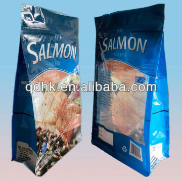 flat bottom plastic food bags for salmon