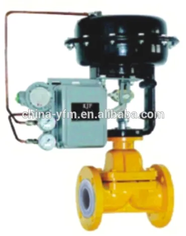 PFA FEP Lined Diaphragm Valve Weir type
