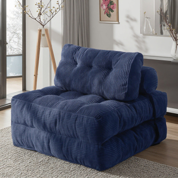 Klappsofa Bett: Cabrio -Schläfer mit Rückenstütze und Kissenmatratze