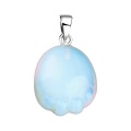 Opalite Foot Keychain 22x25mm Children Feet Palm Feet Stone Pendant Key Accessories