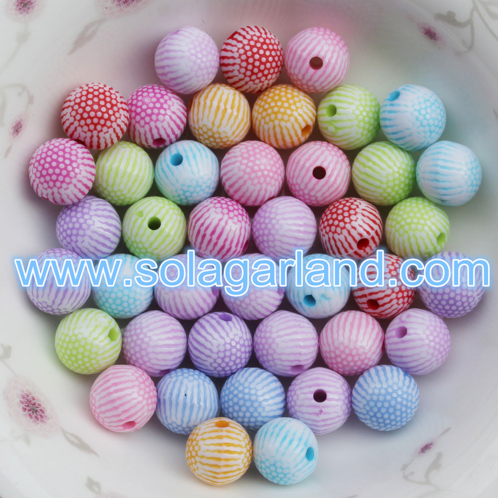 8MM Acrylic Plastic Gumball Beads