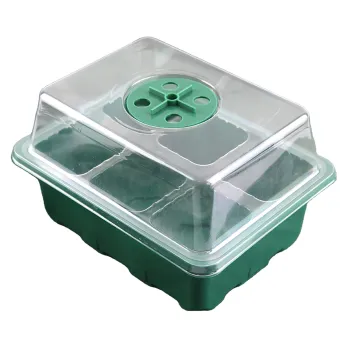 Mini Greenhouse Seedling Starter Kit: Plastic Nursery Pot with Lids for Garden Seedlings