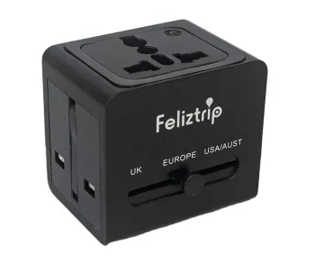 Portable Multi-Specification Anti-Electric Shock Fast Charging Universal Travel Adapter with USB Ports