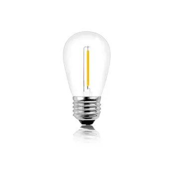 Shatterproof Plastic Shell 2700K Warm White 220V 1W S14 Bulb for String Lights