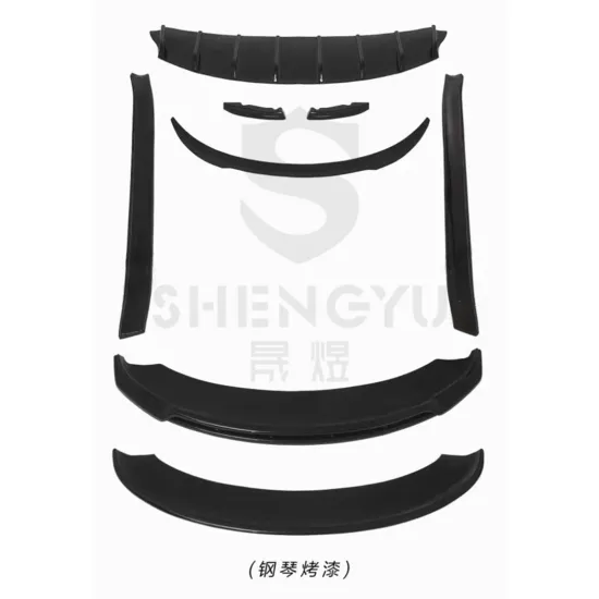 Tesla Model 3 (2017-2020) Car Spare Parts: Piano Baking Paint Front Lip, Rear Diffuser, Spoiler, Side Skirts