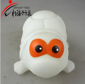Eco-friendly PVC Material White Tortoise Shape LED Toy