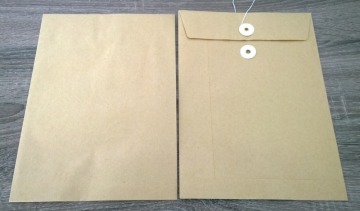Manila File Cover Rope Seal Document Envelope Pocket Bag Machine Made and handmade 70-120gsm Printing Customize Manufactory
