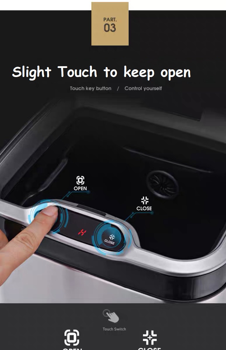 Sensor rubbish can with touch switch