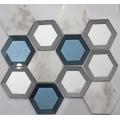 73x73 Golden Cover Hexagon Mosaic Tile