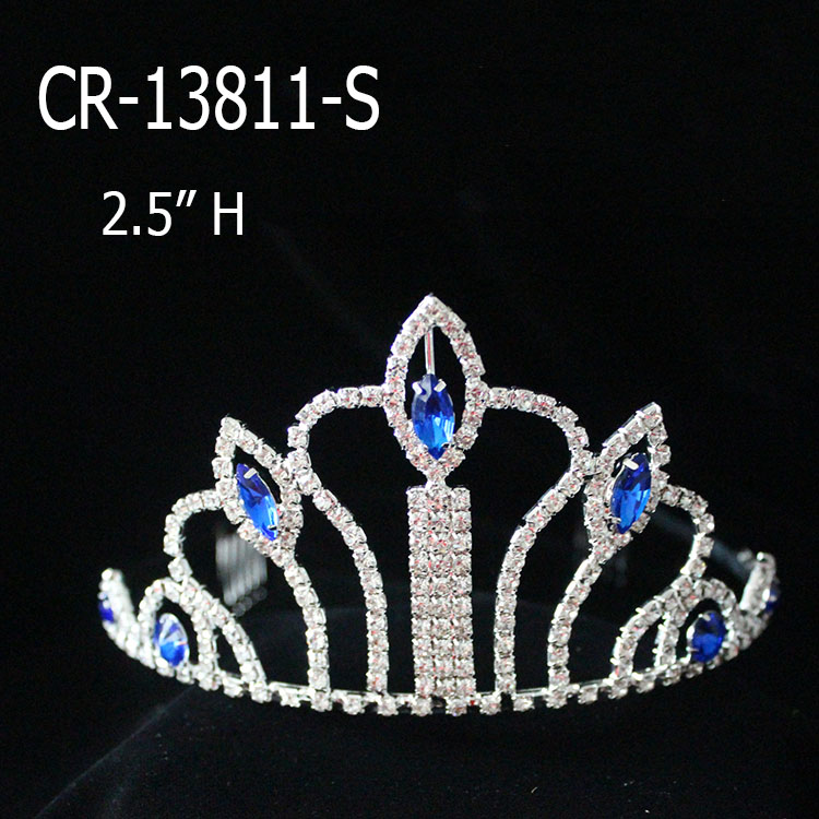 2.5" Sapphire Crystal Cheap Crown Tiara