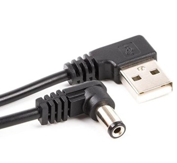Miring USB ke kabel Jack DC