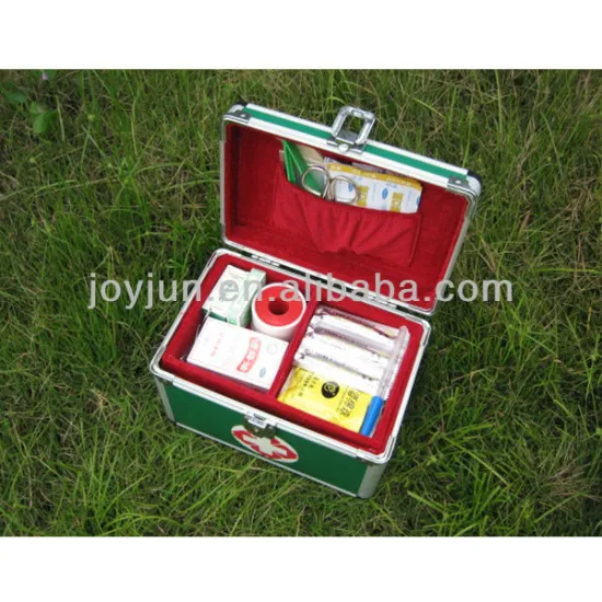 medical portable aluminum metal first aid kit tool box