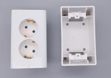 2-Outlet EU/Germany Standard Waterproof wall outlets