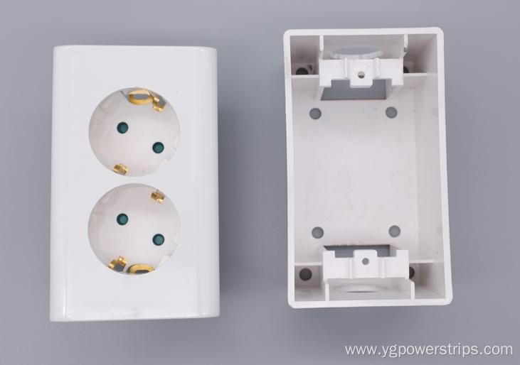 2-Outlet EU/Germany Standard Waterproof wall outlets