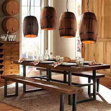 Personalized Wooden Chandelier: Creative Wood Lamp for Bars and Hotels