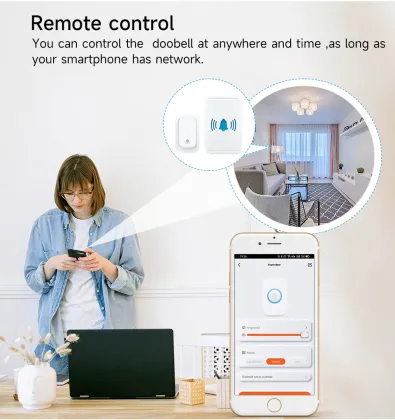 Self-Powered WiFi Smart Waterproof Doorbell with Wireless App Remote Control