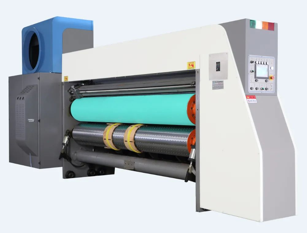 Corrugated box machine slotting unit