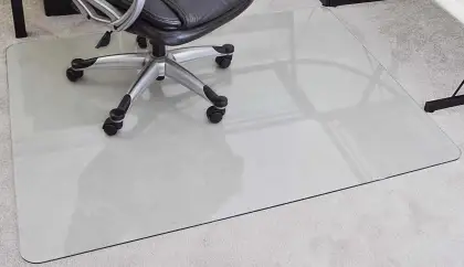 Customized Glass Office Chair Mat for Carpet