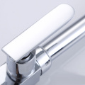 Square chrome single lever handle wash sink basin faucet