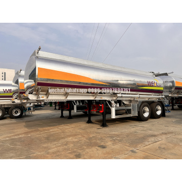 ​BPW 2 Axles Polished Mirror Surface Aluminium Alloy Semi Trailer