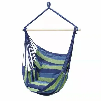 Outdoor Hanging Camping Hammock Chair Portable Canvas Swing Chair with Cushion
