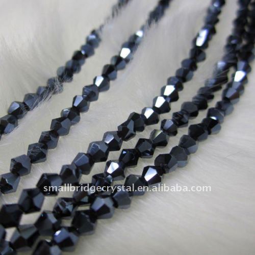 gray plated crystal rondelle beads