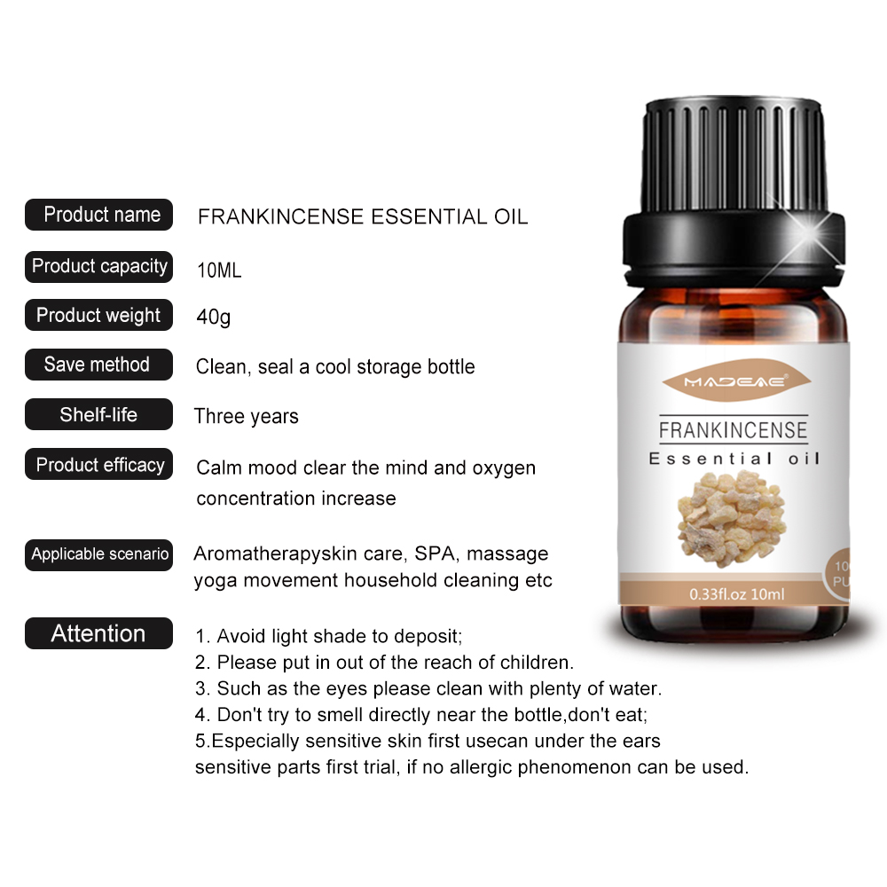 Wholesale Private Label Perfume home Fragrance Organic Pure Frankincense Essential Oil For Soap Making 10ml OEM/ODM