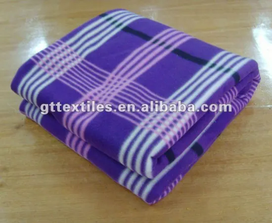 Stripe printing polar fleece blanket