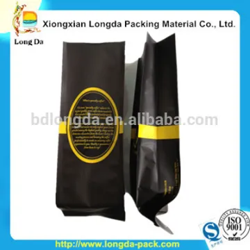 matte quad-seal pet food packaging bags with side gusset